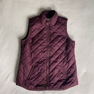 Old Navy Burgundy/Purple Vest with Gold Zipper